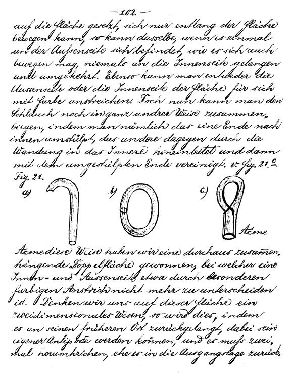 Felix Klein's Lecture Notes on the Klein Bottle