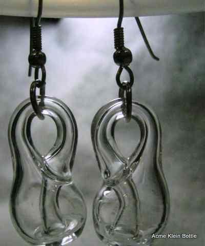 Klein bottle earrings