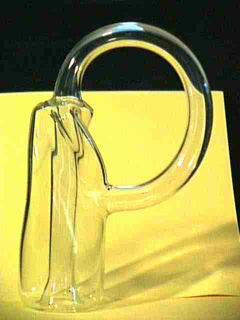 Here's a Klein Bottle with a twisted bottom and a wide side loop.