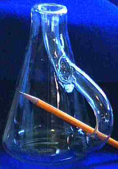 Top Mouth Erlenmeyer Klein Bottle with a curved side loop